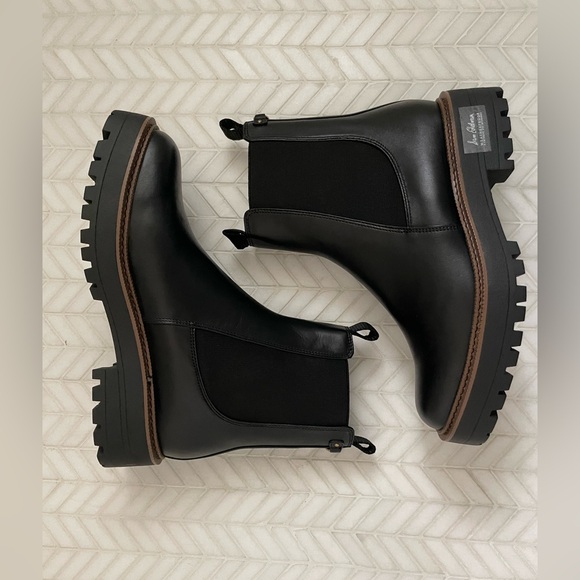 Sam Edelman Laguna Chelsea Boot Size 9 Black Leather Waterproof 2025 Version - Picture 7 of 9